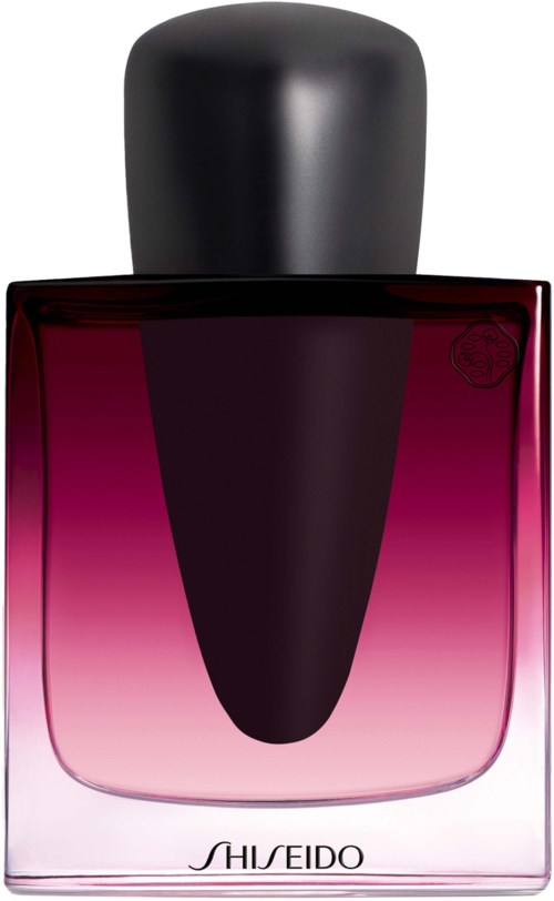 Dark pink to light pink gradient nail polish bottle with a black cap. Shiseido logo at the bottom.