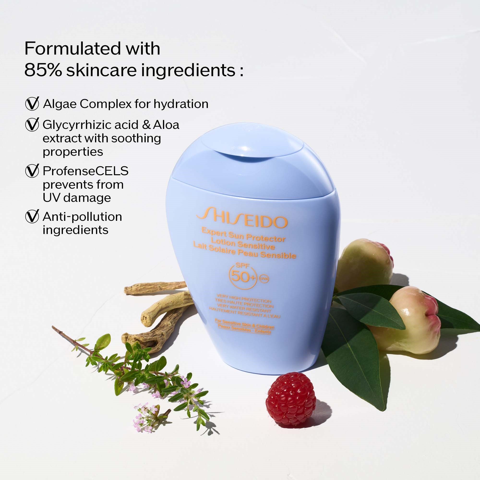 Shiseido GSC Suncare Lotion Sensitive SPF 50 150 ml (obrázok 3)