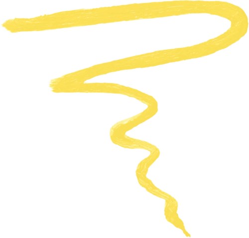 A yellow squiggly line that starts thick and becomes thinner towards the end.