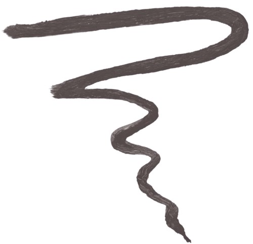 A thick, dark, wavy line with a spiral curl towards the bottom.