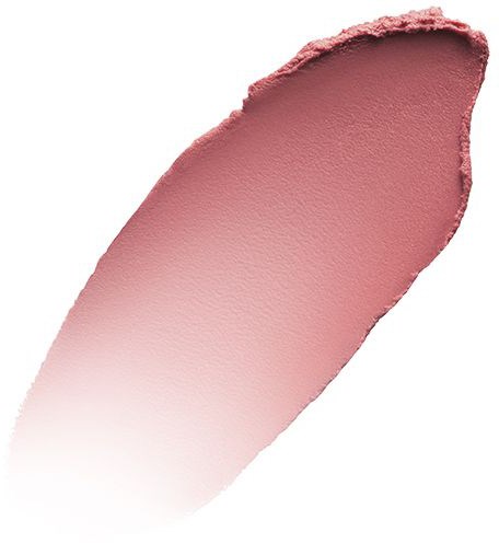 En myk rosa sminkeprøve med en jevn, blandet gradient og en litt grov kant.