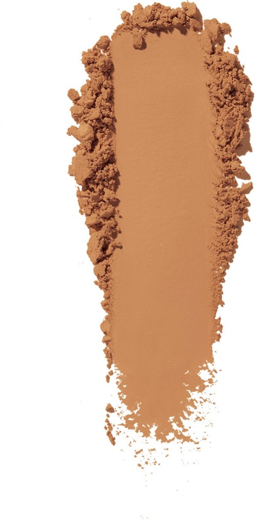 Beige-huulipuuterivarjo, jonka reunat ovat hajallaan valkoisella taustalla.