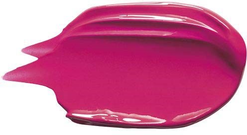 Rosa läppstiftstreck med glansigt utseende och slät textur.
