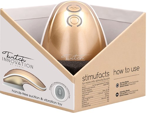 Shots Innovation Twitch Hands Free Suction & Vibration Toy Gold | lyko.com