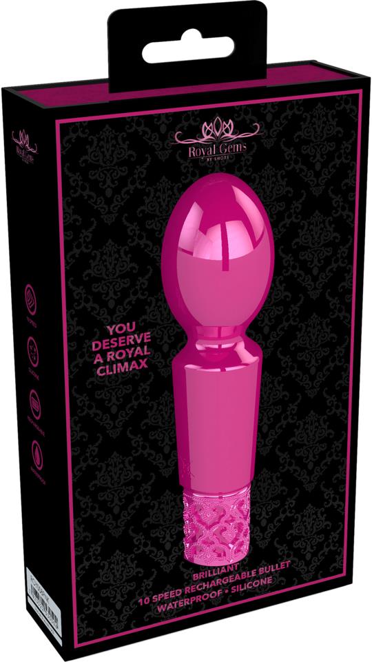 Shots Royal Gems Brilliant Rechargeable Silicone Bullet Pink