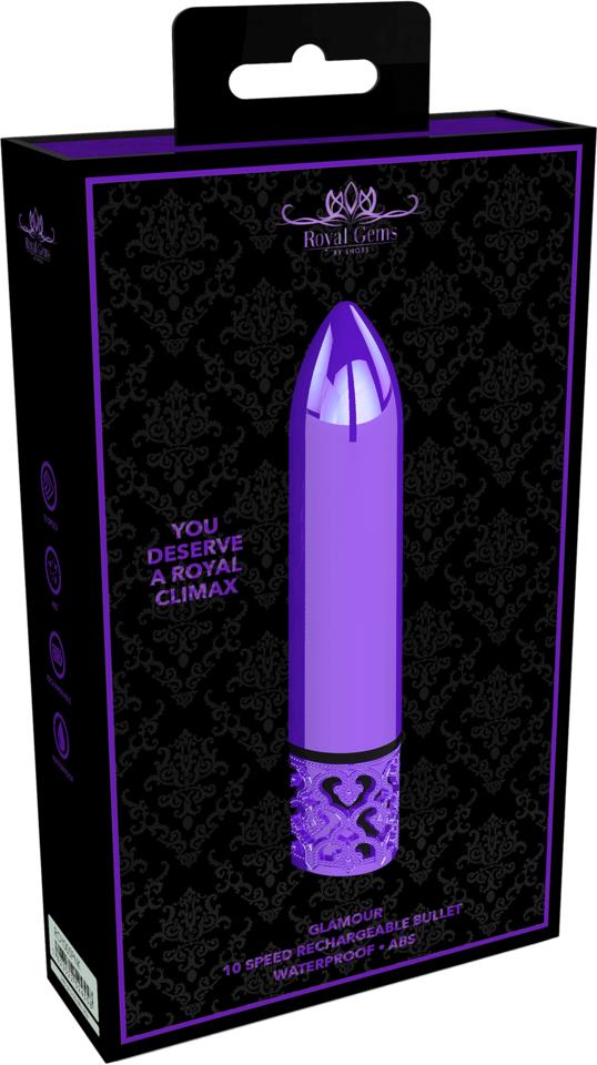 Shots Royal Gems Glamour Rechargeable ABS Bullet Purple