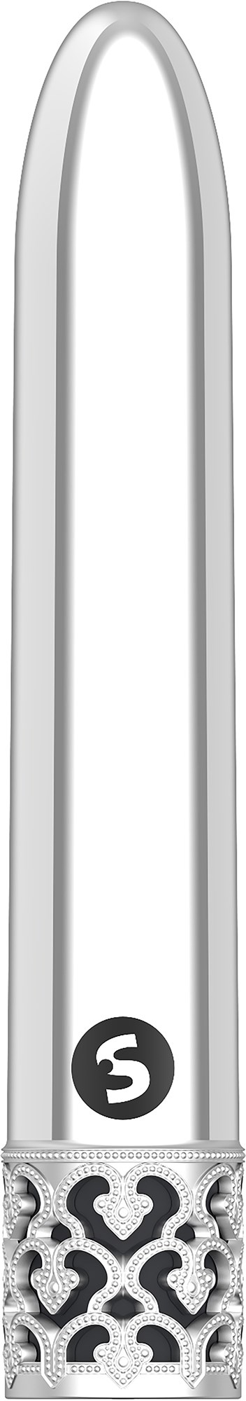 Shots Royal Gems Shiny Rechargeable ABS Bullet Silver