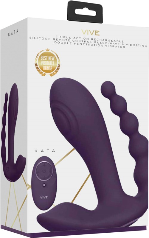 VIVE VIVE Kata Pulse Wave & Vibrating Double Penetration Vibrator Purple | lyko.com VIVE VIVE Kata Pulse Wave & Vibrating Double Penetration Vibrator Purple | lyko.com