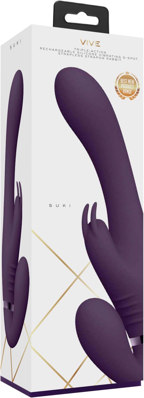 VIVE VIVE Suki Vibrating Strapless Strap-on Rabbit Purple | lyko.com VIVE VIVE Suki Vibrating Strapless Strap-on Rabbit Purple | lyko.com