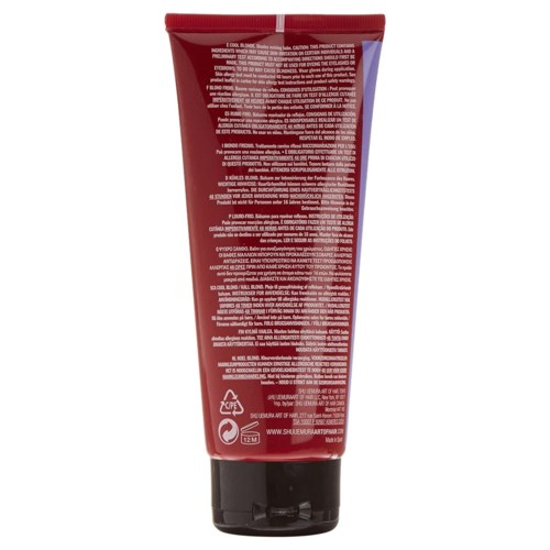 Röd tub med liten vit text, sannolikt en kosmetik- eller hudvårdsprodukt.