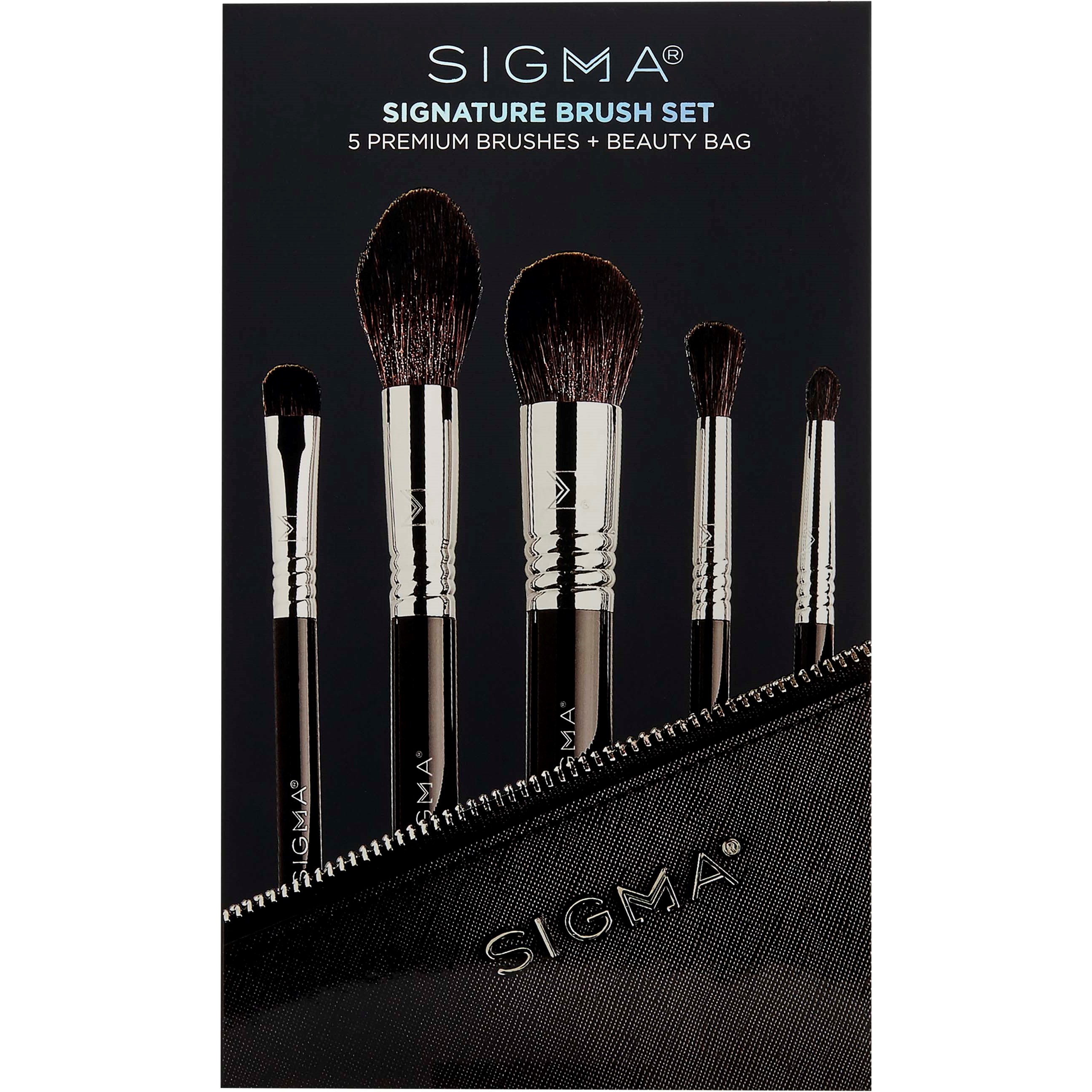 Фото - Пензель / спонж для макіяжу Sigma Beauty Signature Brush Set - zestaw pędzli z kosmetyczką 