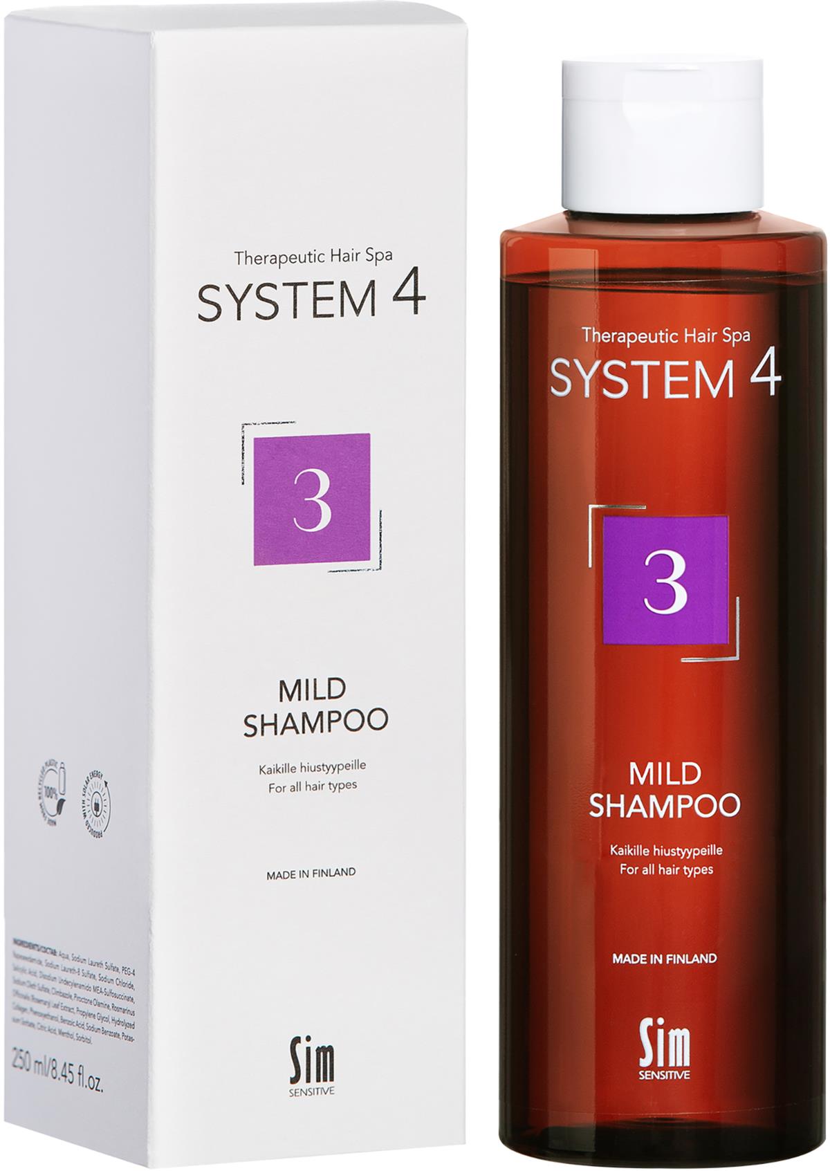 SIM Sensitive System 4 3 Mild Shampoo 250 ml