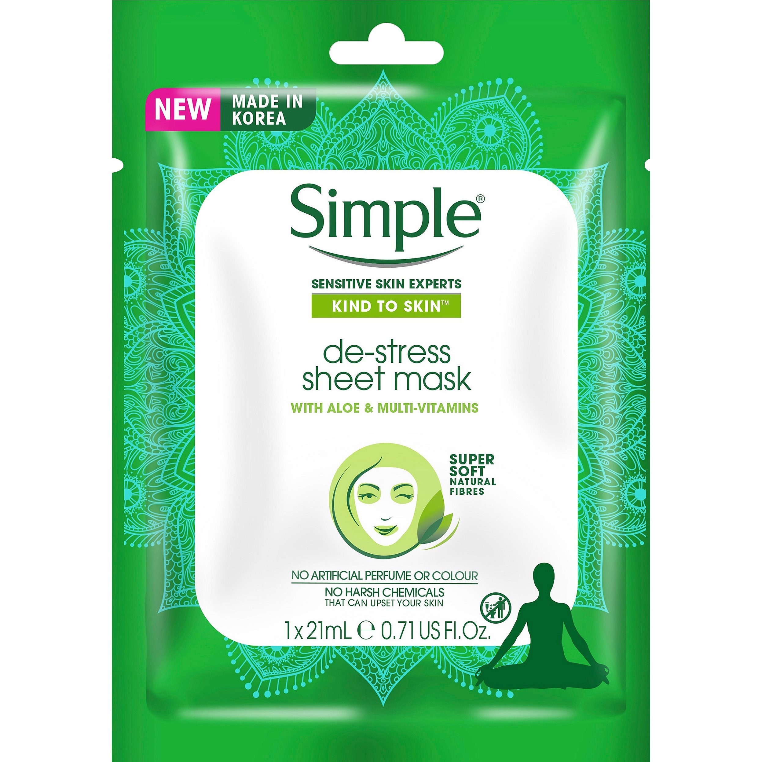 Simple De-Stress Sheet Mask