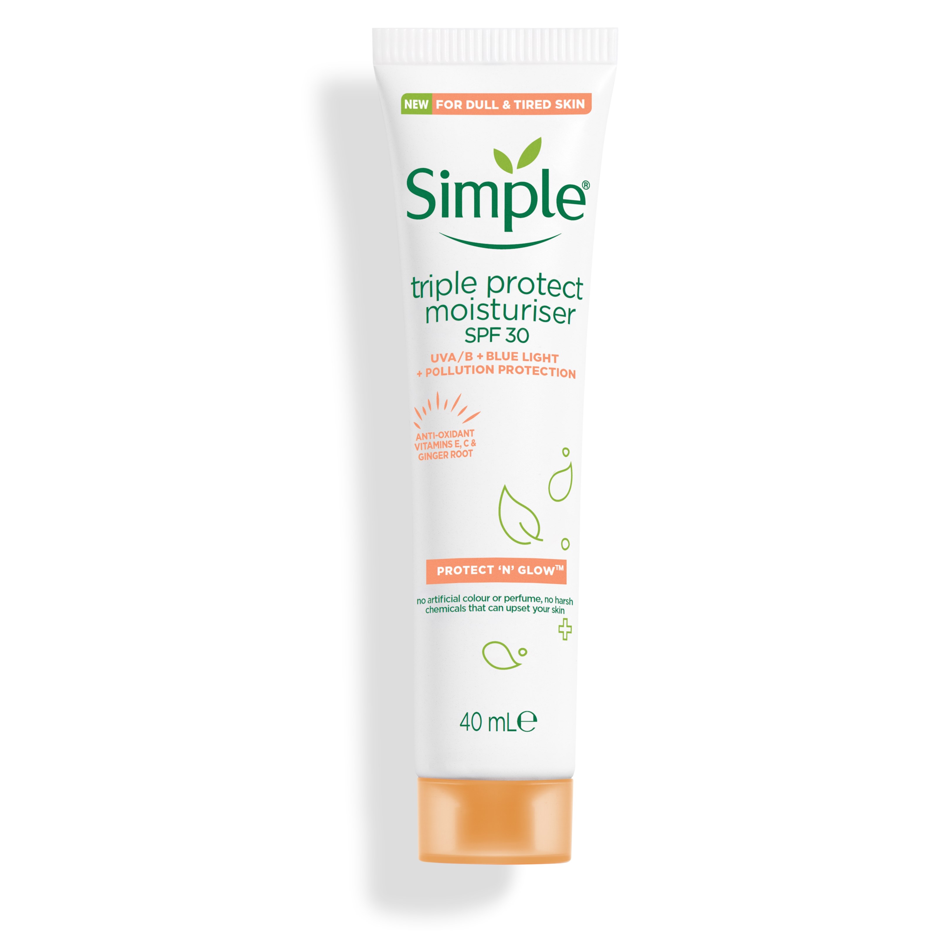 Simple Protect 'N' Glow Face Moisturiser Triple Protect 40 ml