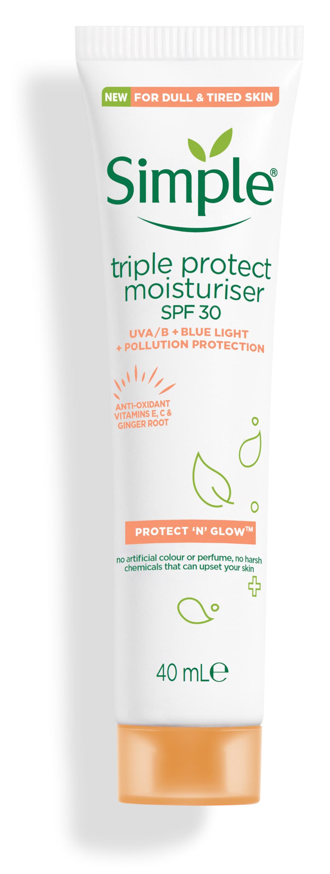 Simple Protect 'N' Glow Face Moisturiser Triple Protect 40 ml | lyko.com
