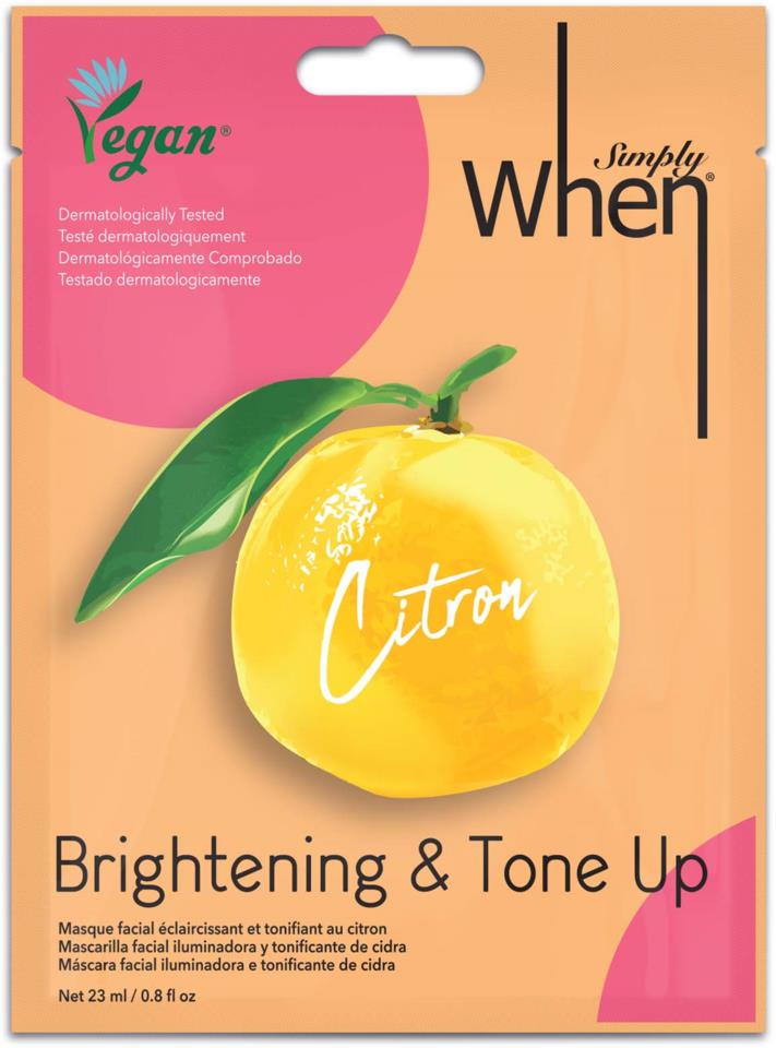 Simply When Vegan Citron Brightening & Tone Up Mask 23 g