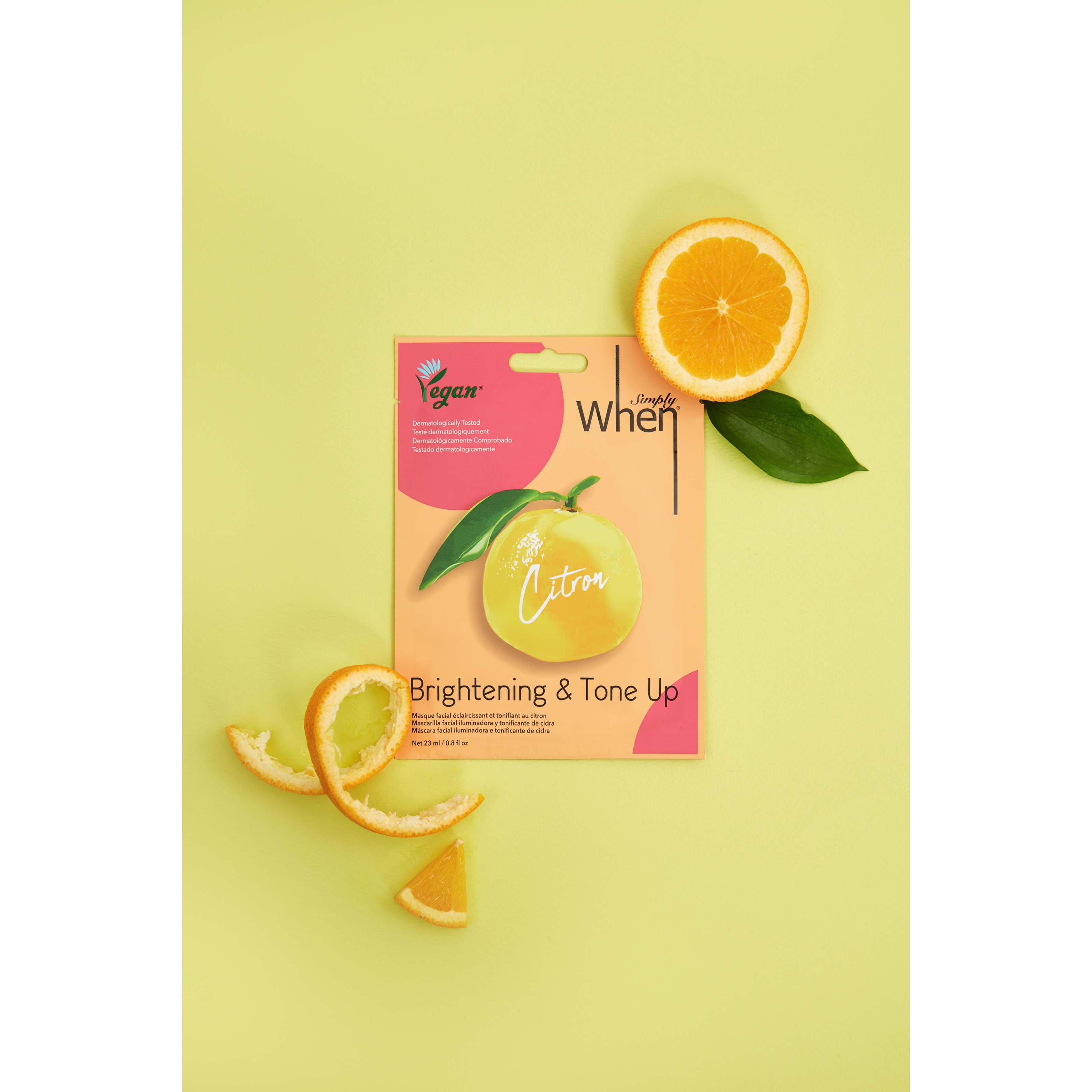 When When Vegan Citron Brightening & Tone Up Mask 23 g - maseczka do t (obrázok 3)