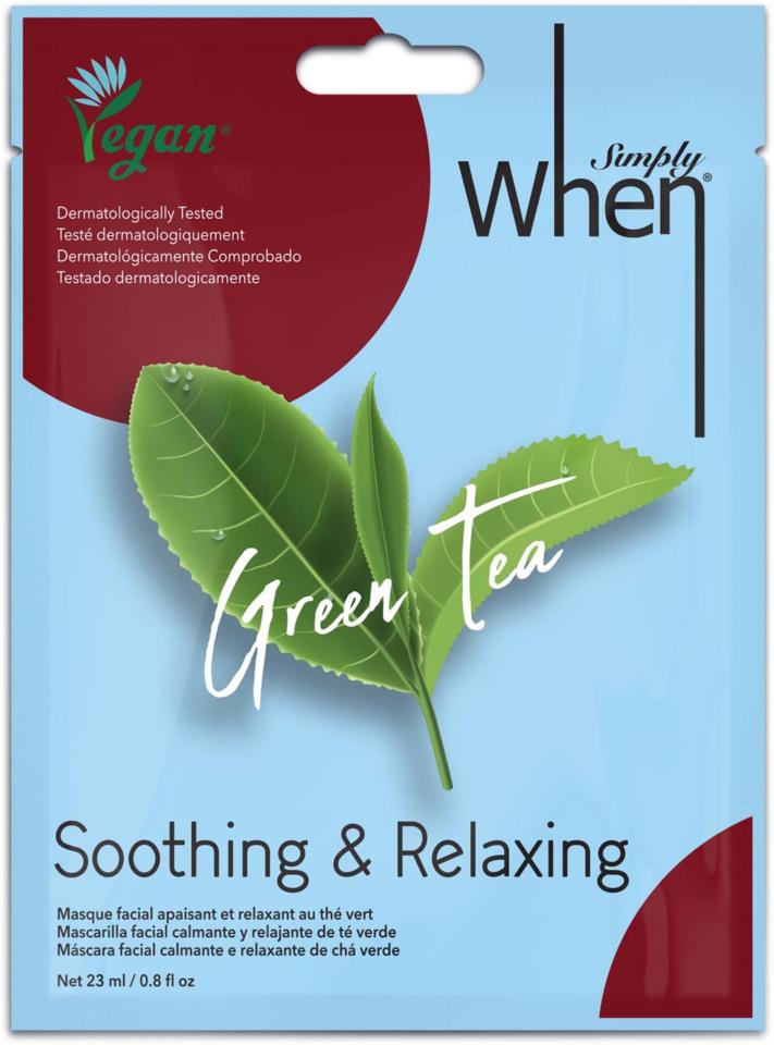 Simply When Vegan Green Tea Soothing & Relaxing Mask 23 g