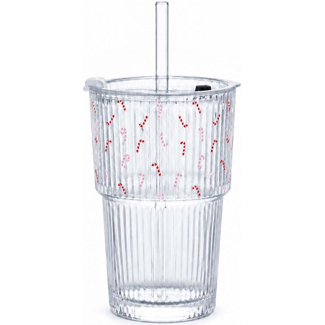 SIP Glass Tumbler Candy Cane Edition