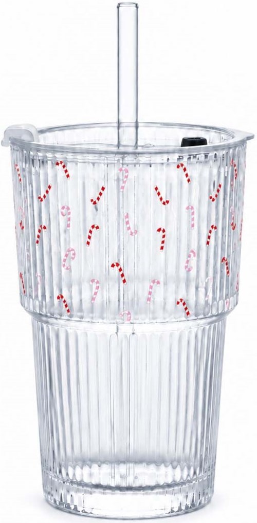 SIP Glass Tumbler Candy Cane Edition