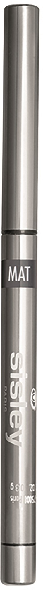 Hopea väriinen kynä, jossa lukee "MAT" ja "Silley" mustaa taustaa vasten.