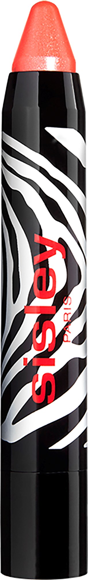 A black and white highlighter with a red tip, branded 'Sisay', with zebra stripe patterns on the body.