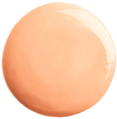 Et tegneserie-aktig lys ferskenfarget egg med svak skyggelagt og en blank overflate.