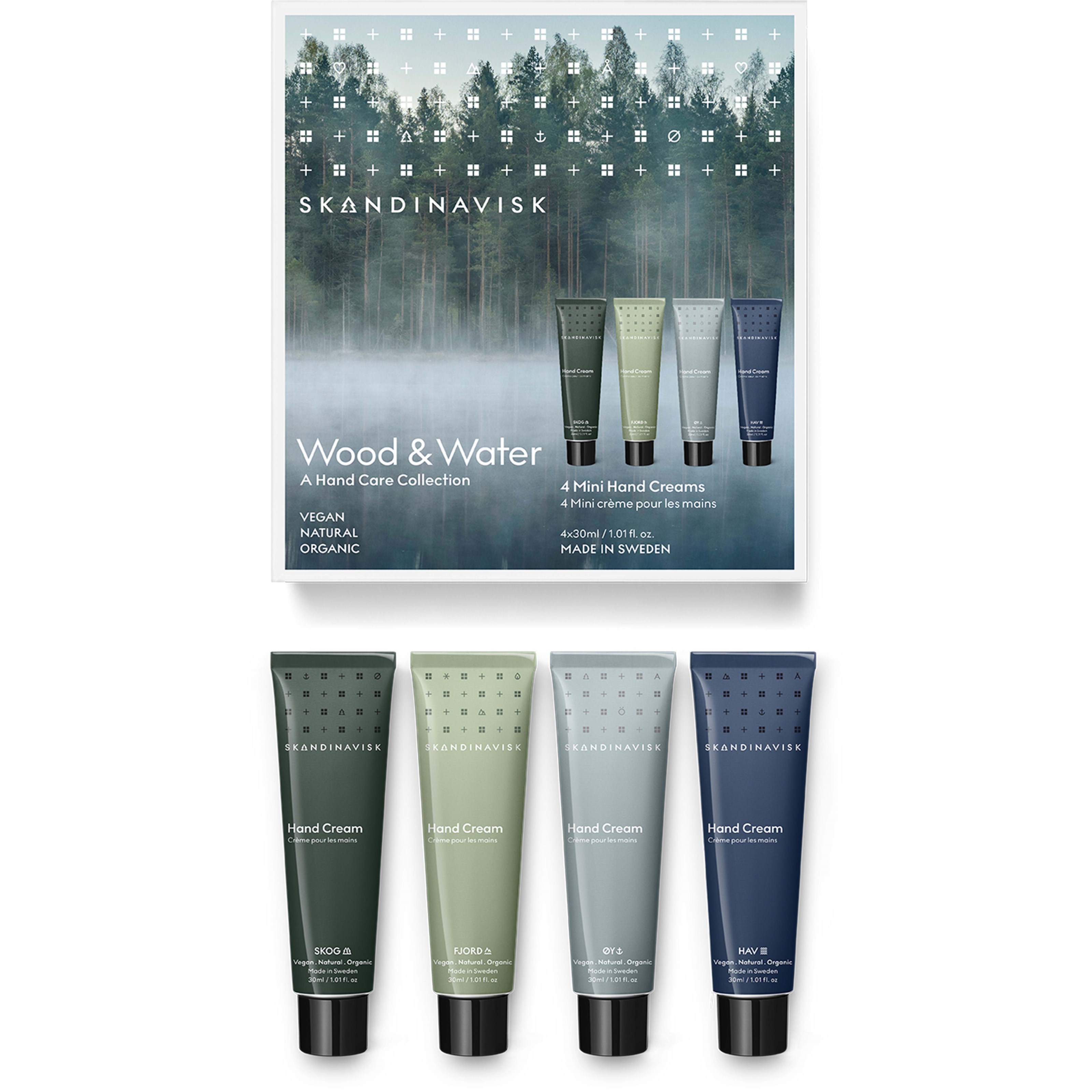 Skandinavisk WOOD & WATER Body Collection Hand Cream Giftset billede