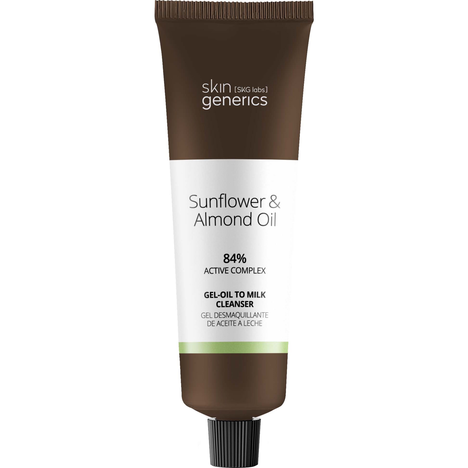Bilde av Skin Generics Gel-oil To Milk Cleanser Sunflower + Almond Oil 84% Acti