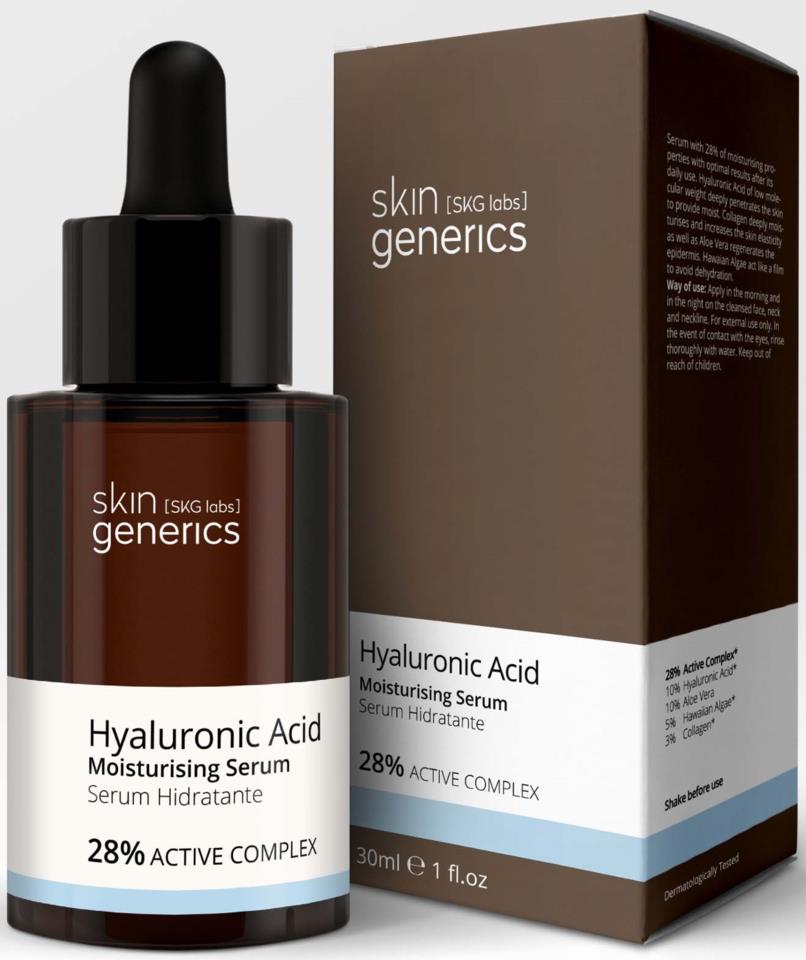 Skin Generics Hyaluronic Acid Moisturising Serum 28% Active Complex 30 ml