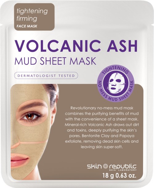 Skin Republic Volcanic Ash Mud Sheet Face Mask 18g 18 ml