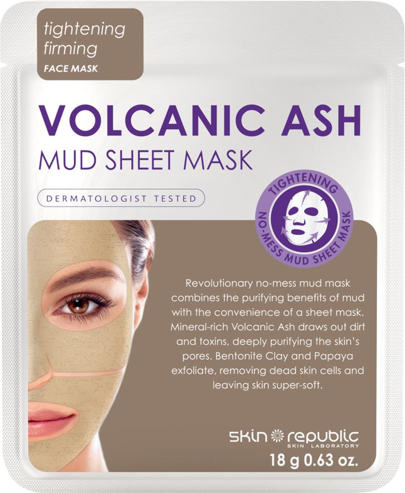 Skin Republic Volcanic Ash Mud Sheet Face Mask 18g