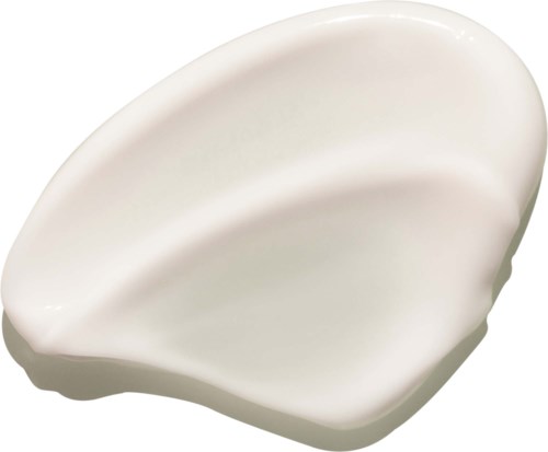 En hvit keramisk skål med glatt, buet form uten håndtak eller mønster.