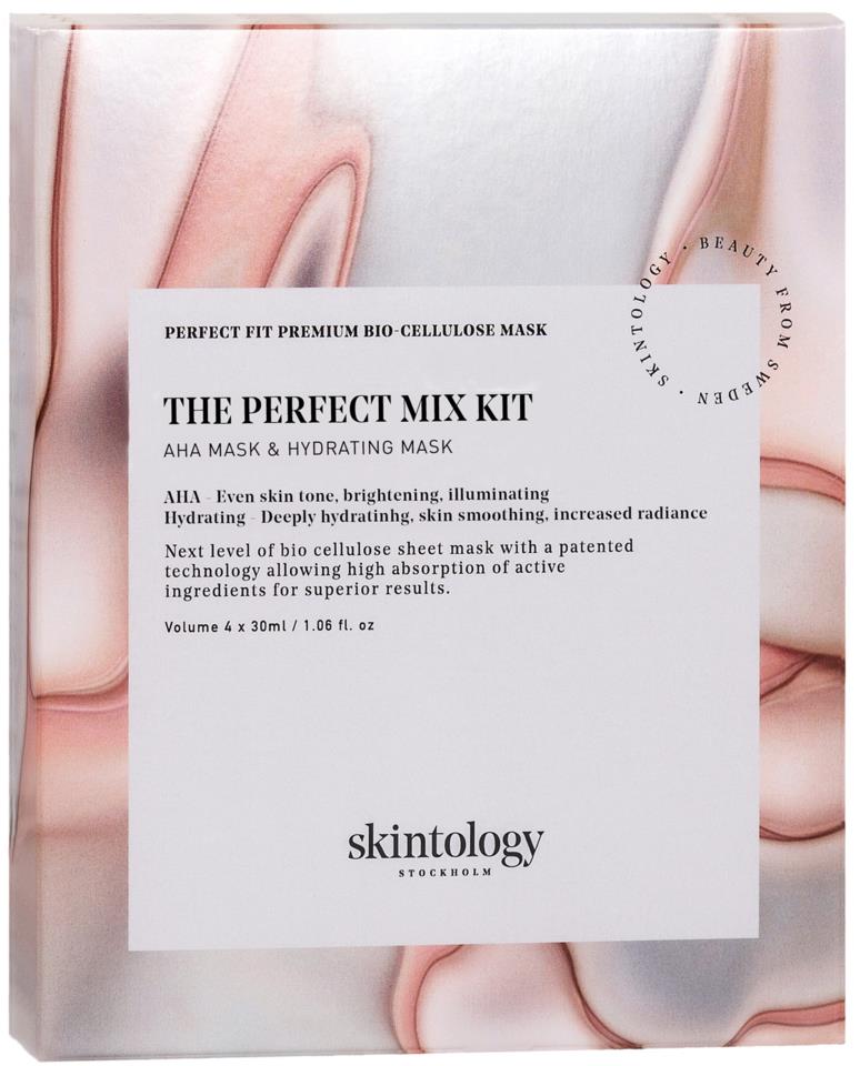 Skintology Stockholm The Perfect Mix Kit AHA & Hydrating mask 4x30 ml