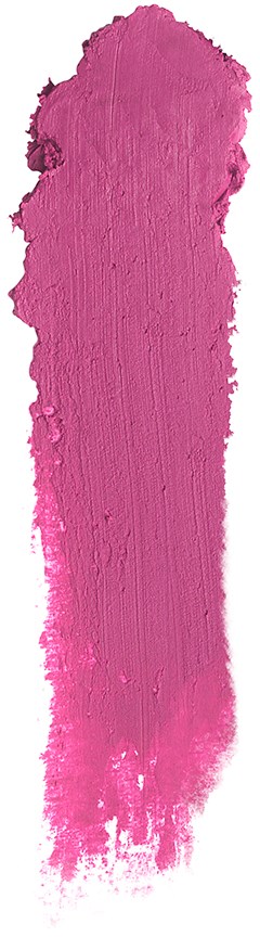 En vertikal stripe med rosa maling på hvit bakgrunn.