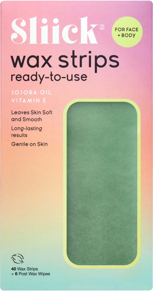 Sliick by Salon Perfect Wax Strips For Face + Body 40 st