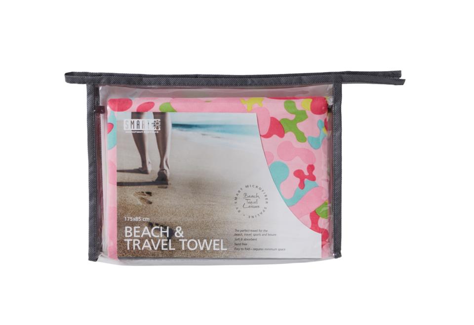SMART Beach towel Kamouflage rosa