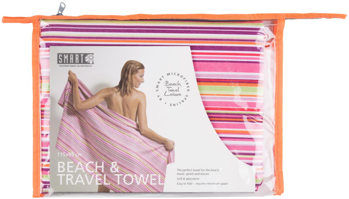 Smart Beach towel pink stripes