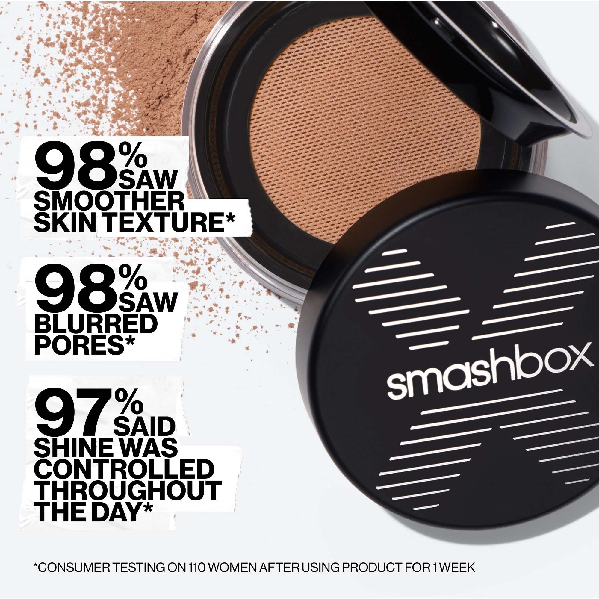 Smashbox Always On Skin-Balancing Setting Powder Translucent Dark (obrázok 6)