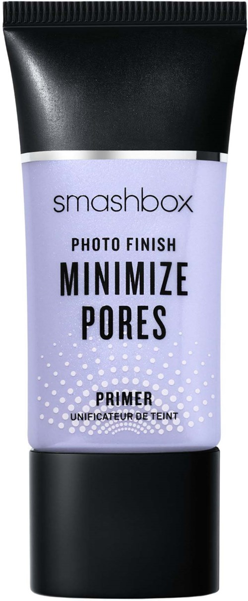 Svart och lila tub märkt Smashbox Photo Finish Minimize Pores Primer.