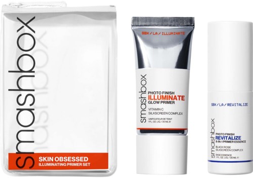 Hudpleiesett med opplysende primer, glow primer og revitaliserende basessens.