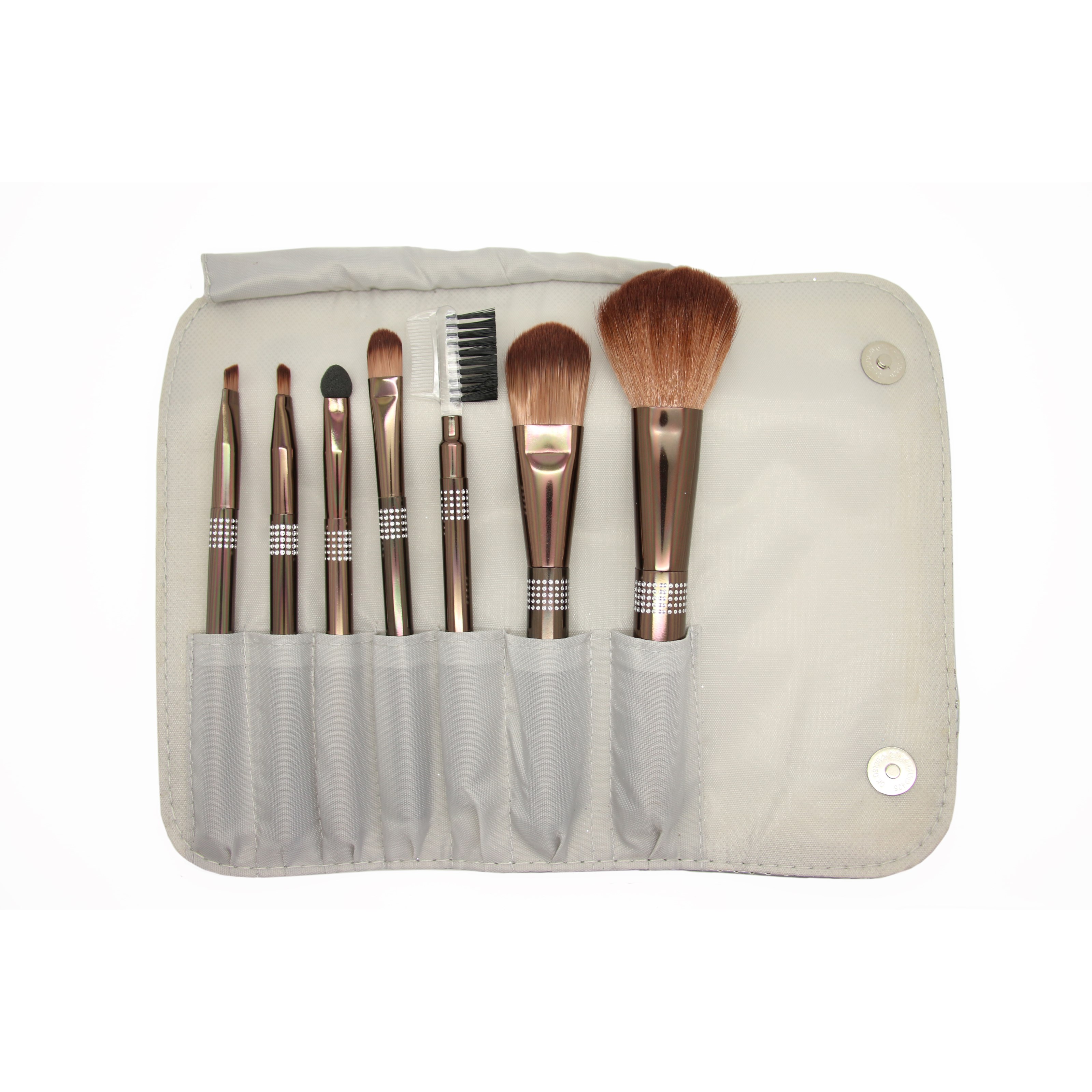 Läs mer om Smashit Cosmetics Shiny Silver Brush Case