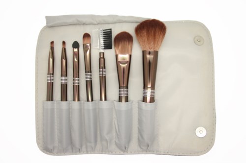 Smashit Cosmetics Shiny Silver Brush Case
