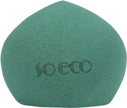 Een ronde, groene schoonmaak spons met de woorden 'SO ECO' erop.