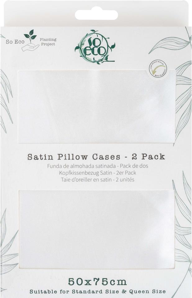 So Eco Satin Pillow Case Double Pack