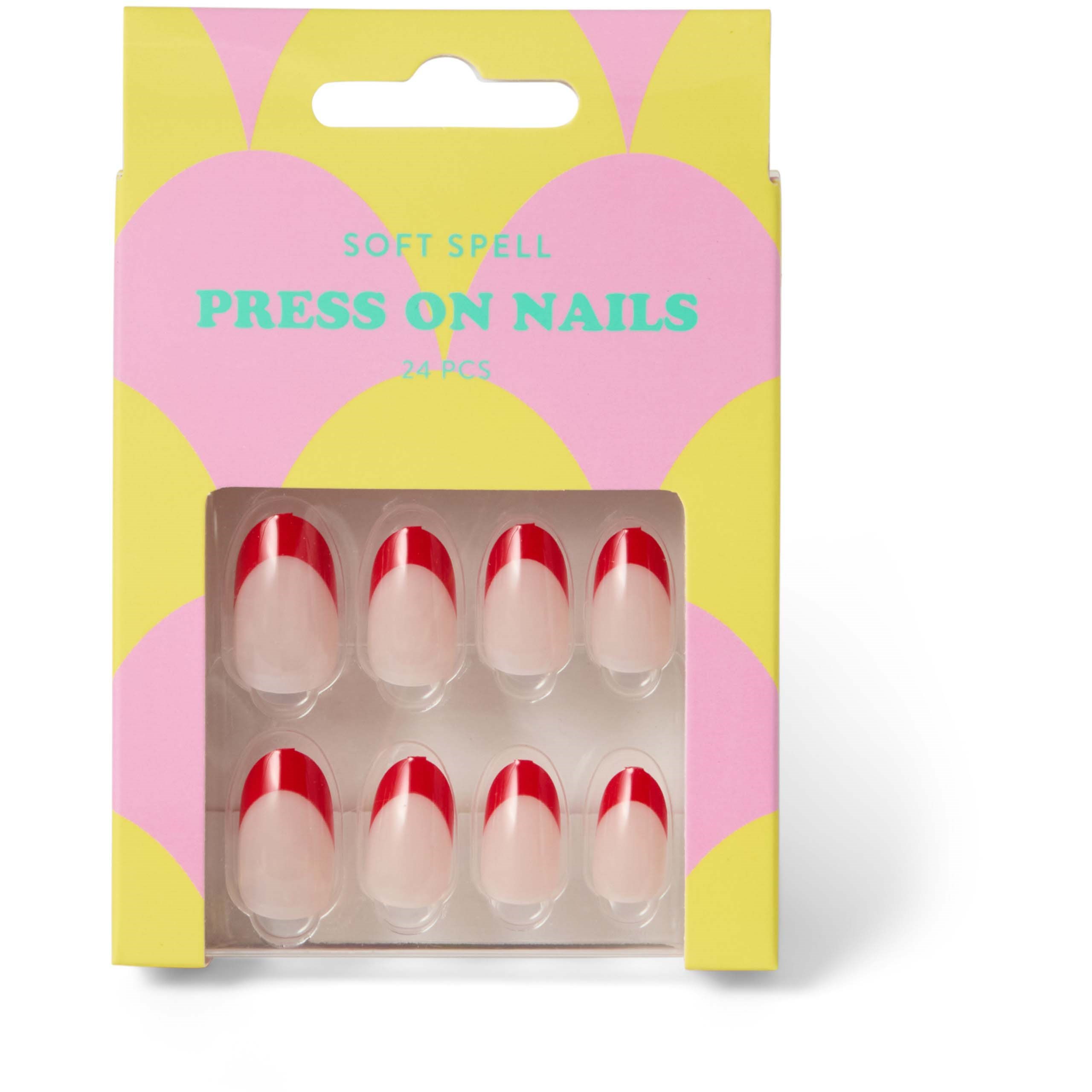 Soft Spell Press On Nails Cherry French 24 st