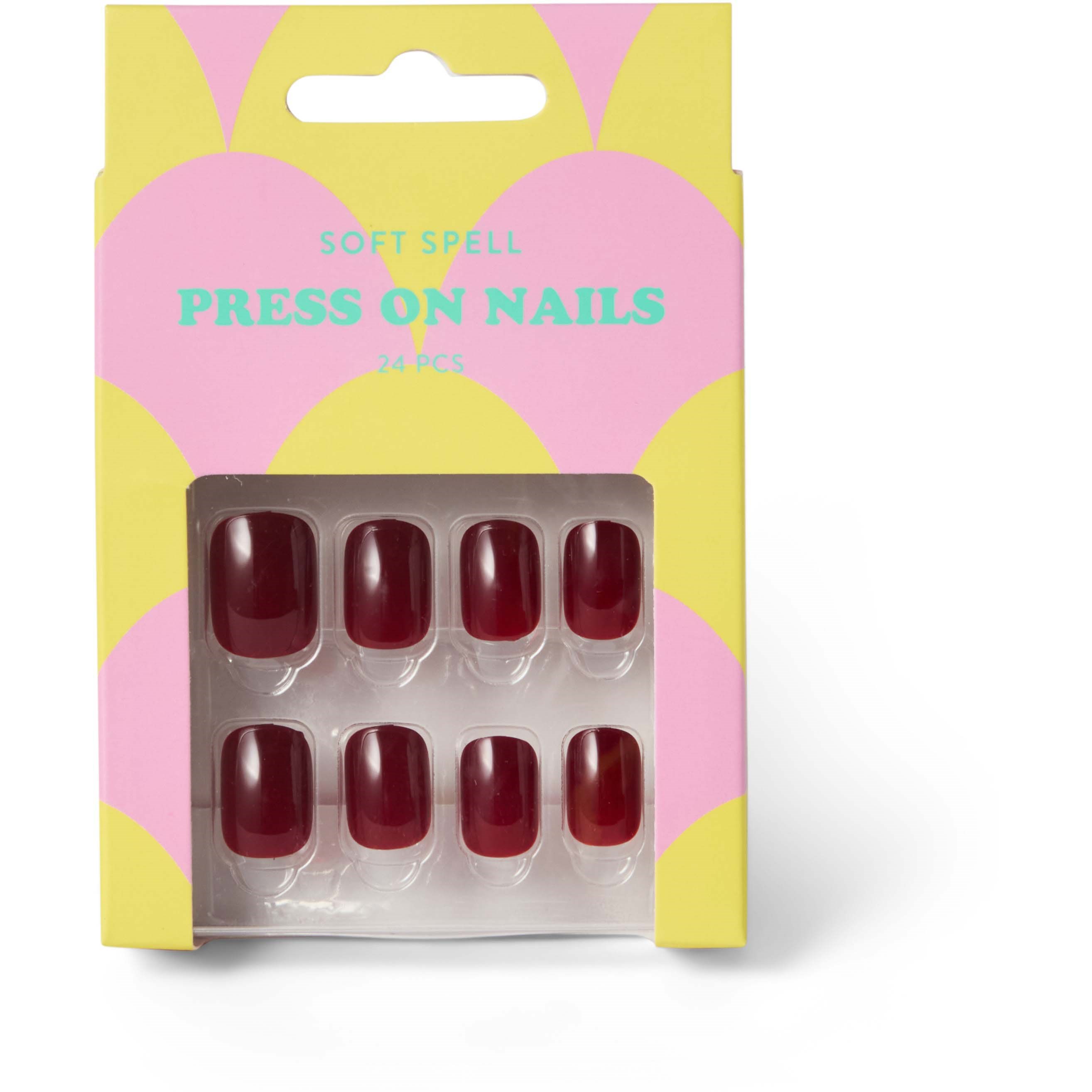 Soft Spell Press On Nails Cherry Noir 24 st