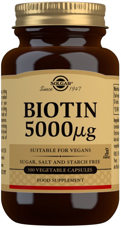 Solgar Biotin 5000 μg Vegetable Capsules 100 st