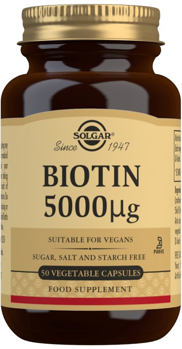 Solgar Biotin 5000 µg Vegetable Capsules 50 st