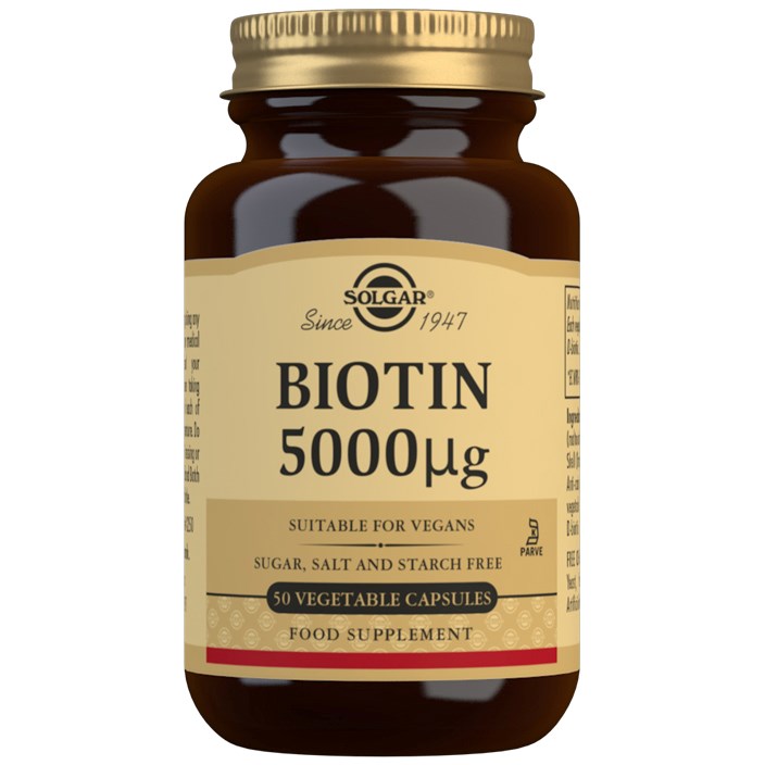 Solgar Biotin 5000 µg Vegetable Capsules 50 st